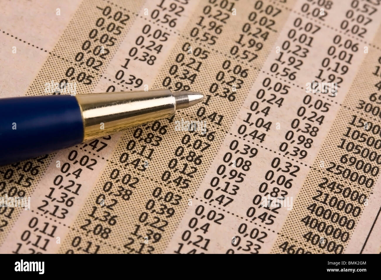 Analyzing the stock market Stock Photo