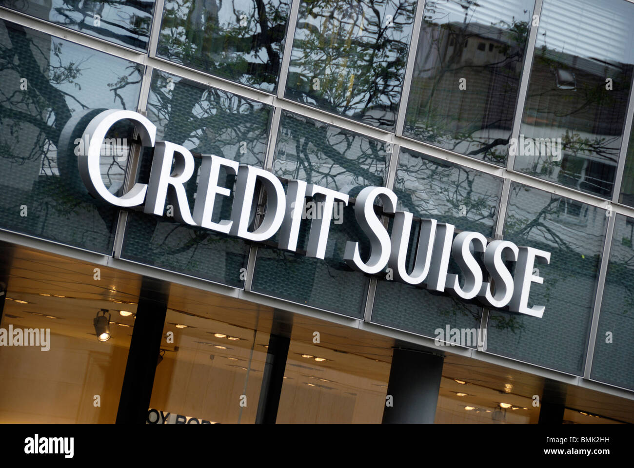 Credit Suisse Sign Outside A Bank In Basel Switzerland Stock Photo Alamy