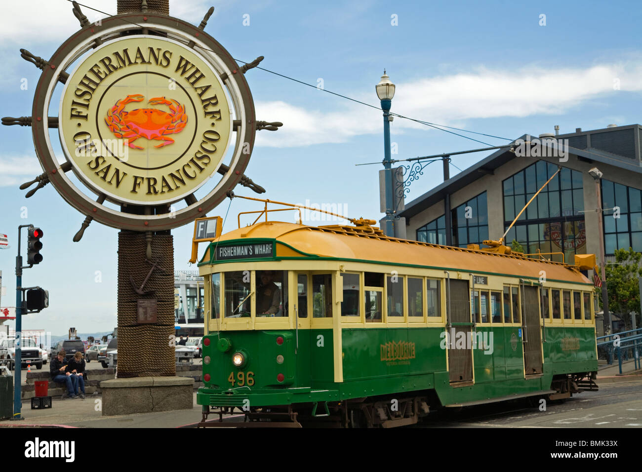 Trolley Bus, at Fishermans Wharf, San Francisco, California, USA Stock