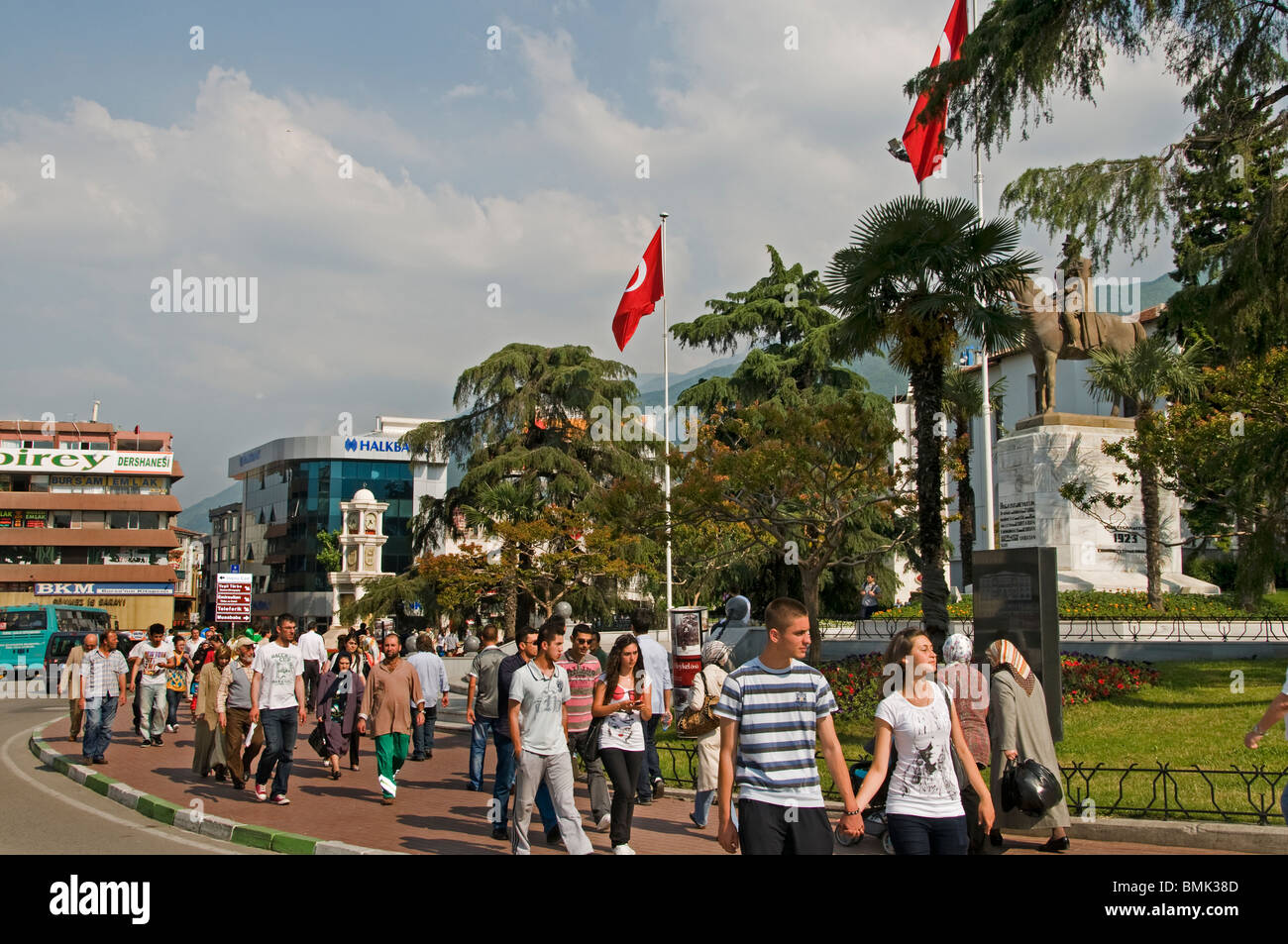 Bursa Turkey Ataturk Cad Cadessi town City Centre Anatolia Stock Photo