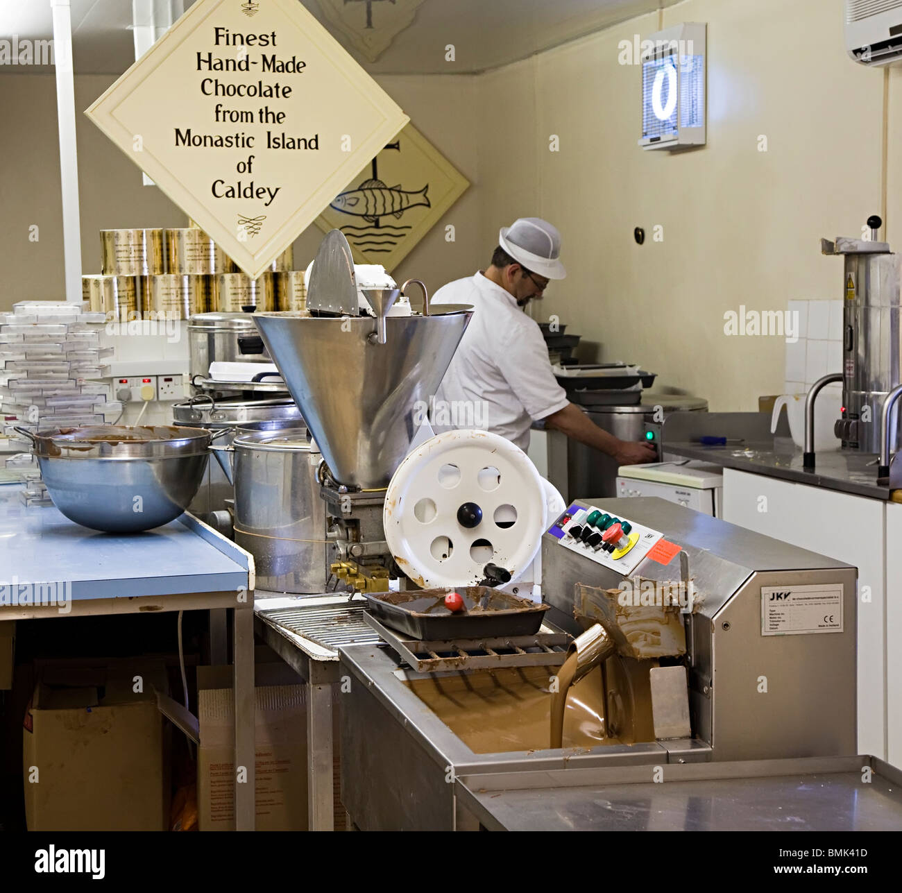 The chocolate factory Caldey Island Wales UK Stock Photo Alamy