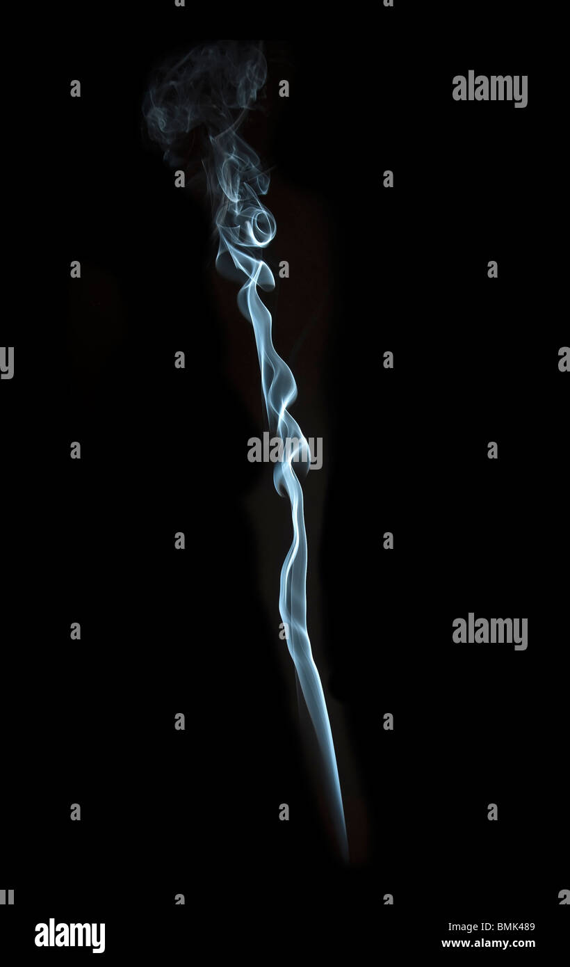 the abstract white smoke on black background Stock Photo - Alamy