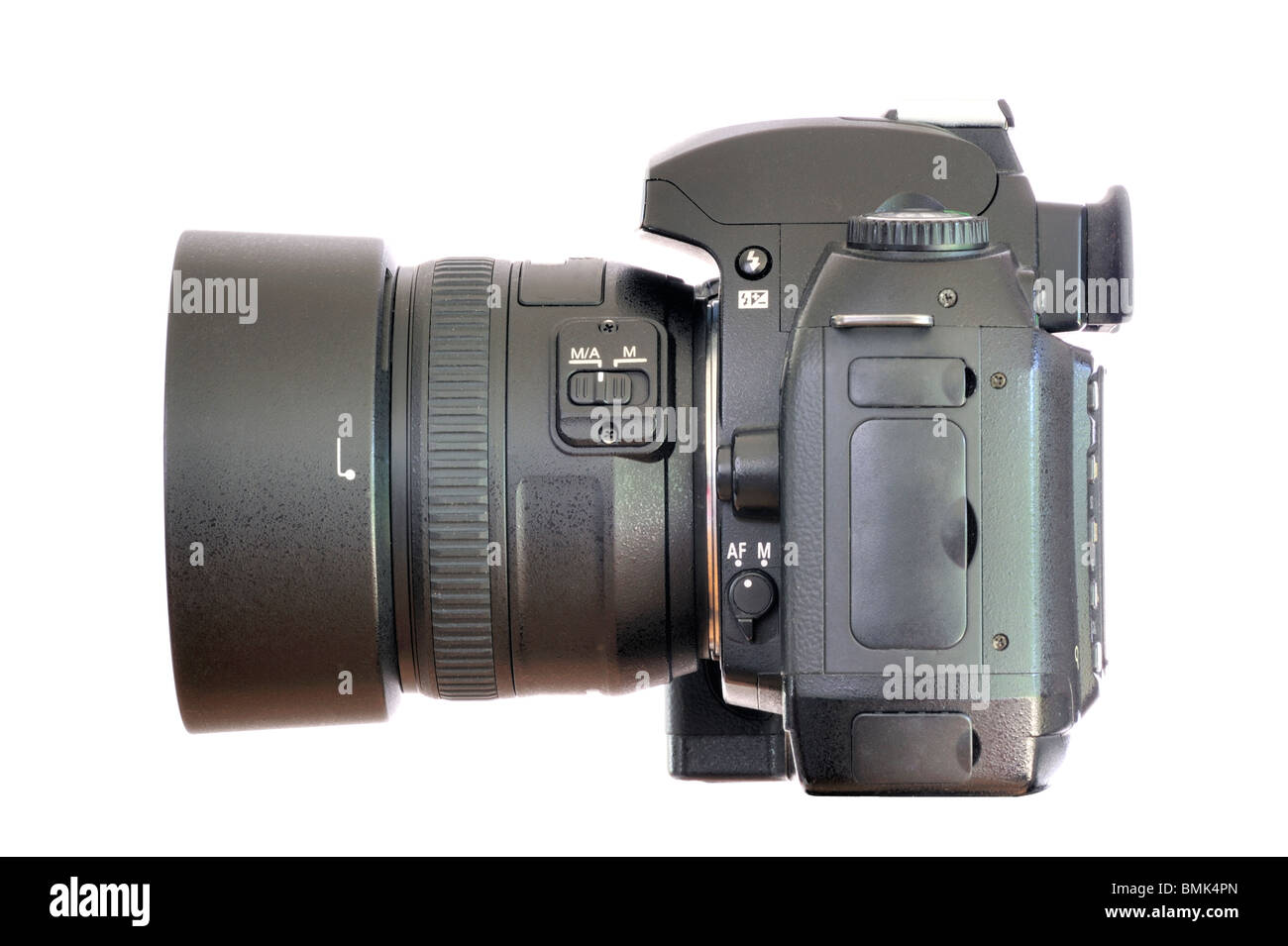 Side view of a digital single lens reflex camera Stock Photo