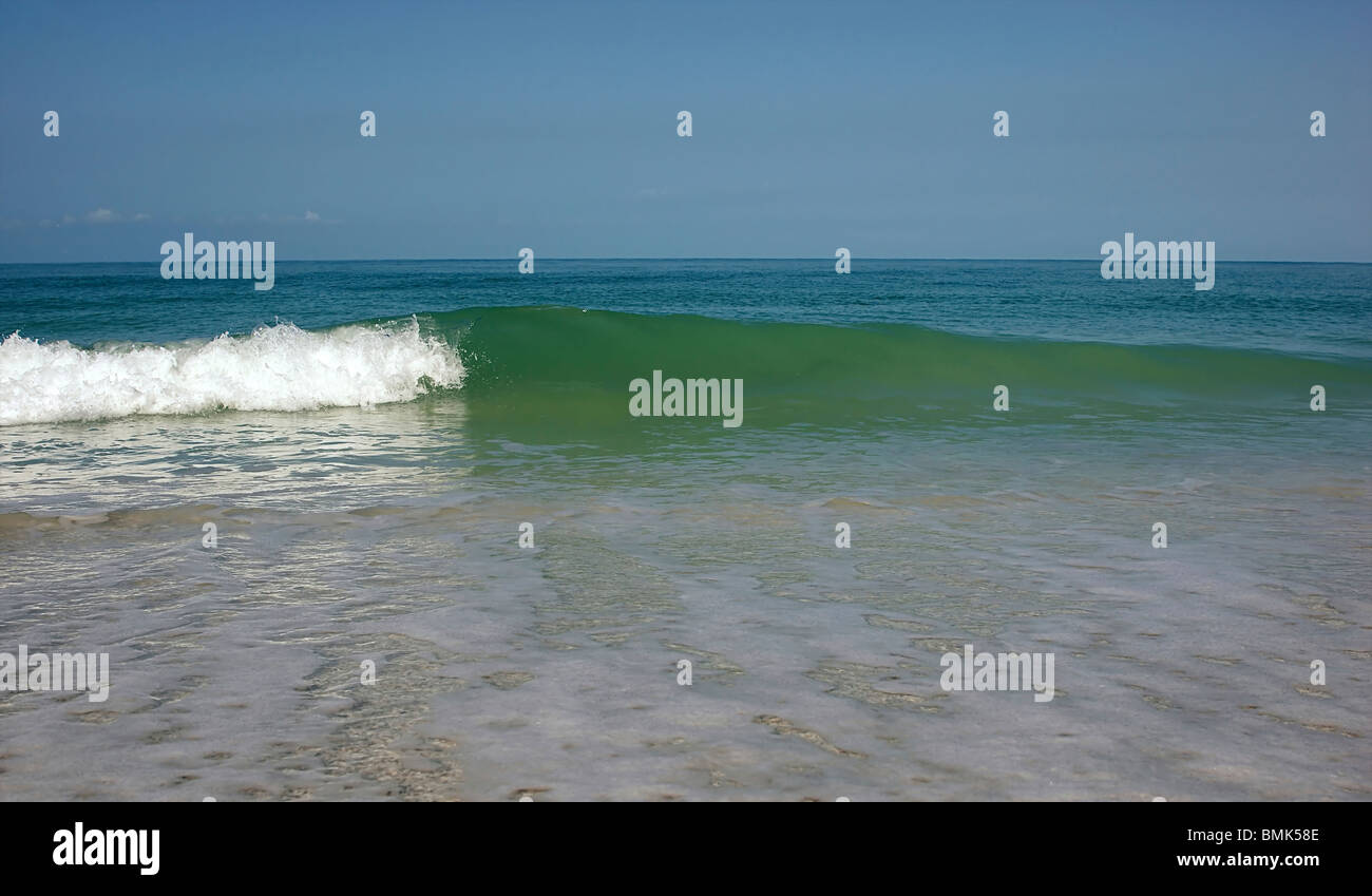 Shot At A Low Wide Angle A Wave Is Rolling Across The Scene