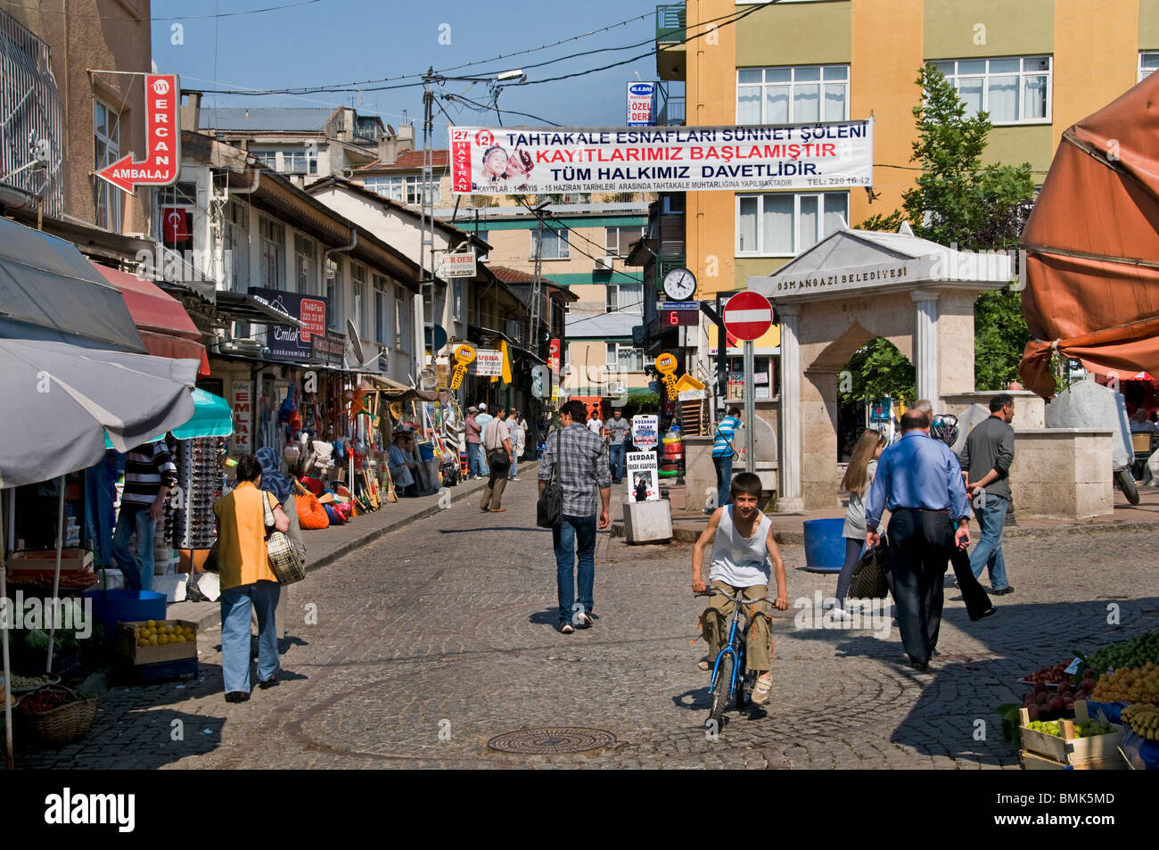Bursa near  Kapali Carci Baz Market Bazaar Turkey Anatolia Stock Photo