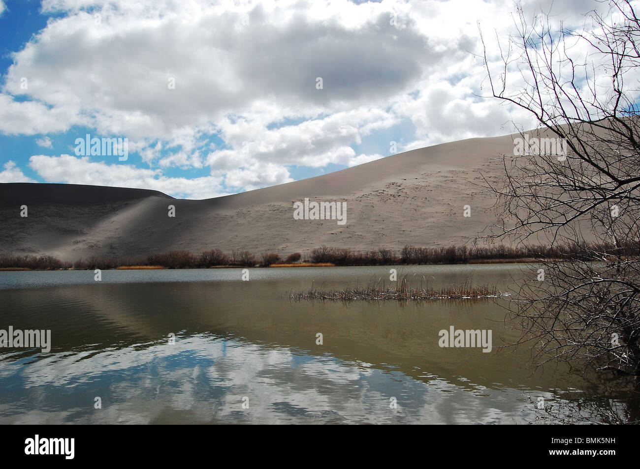 Lake at Bruneau Sand Dunes, Idaho. Tallest sand dune in the United
