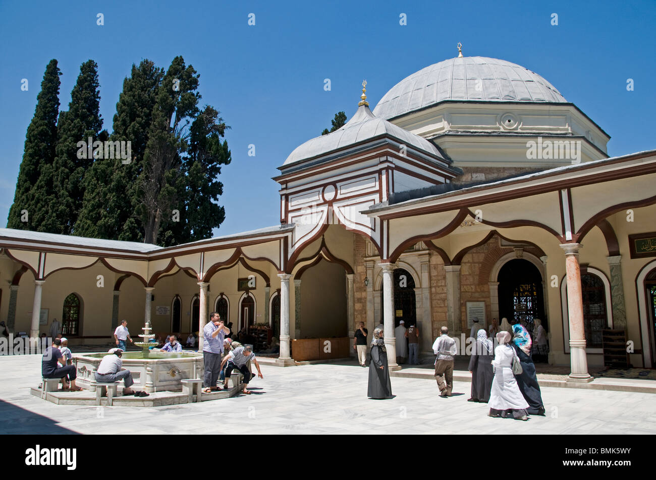Bursa Emir Sultan Emirsultan Camii Mosque Turkey Anatolia Women Praying Stock Photo