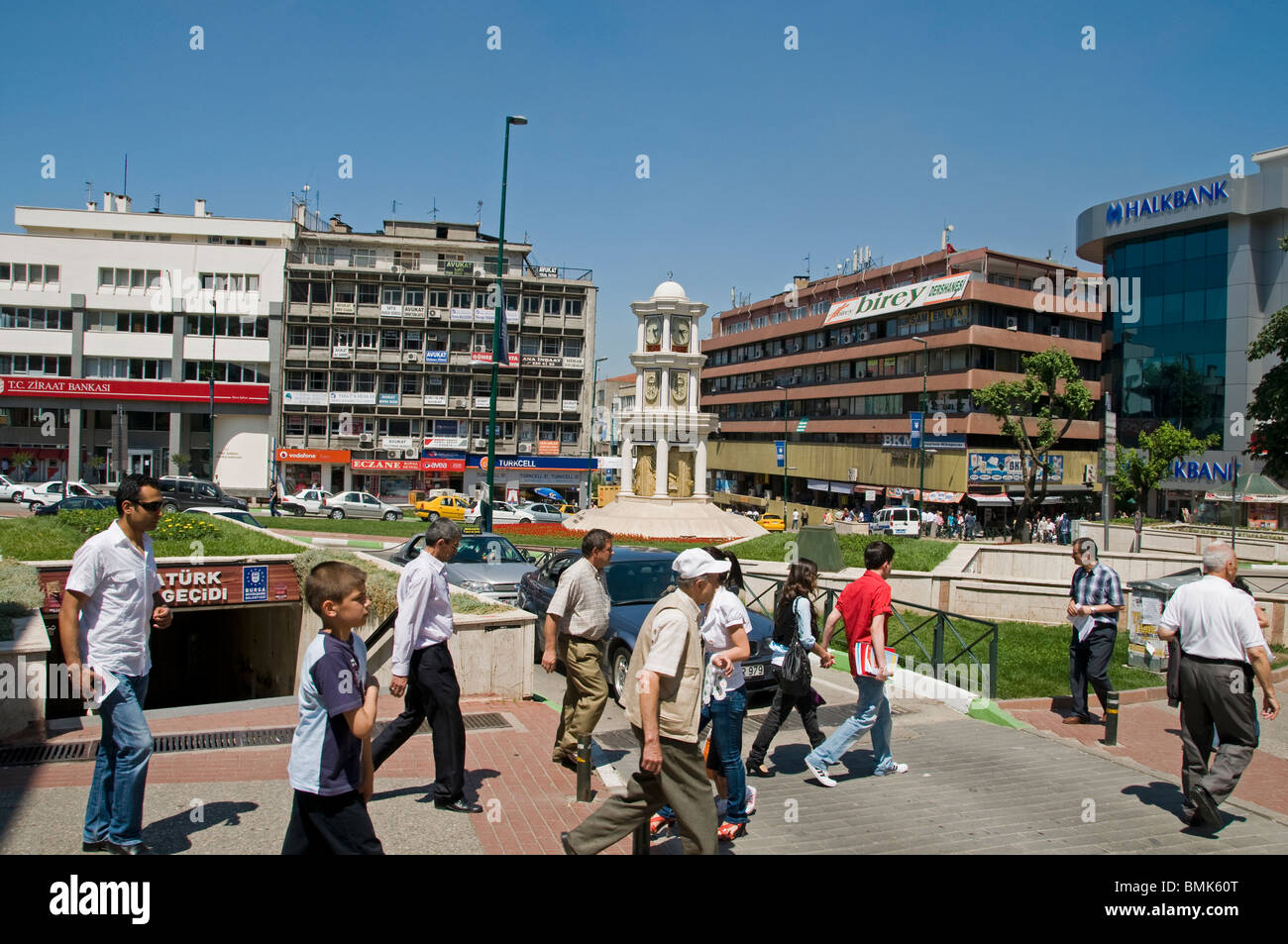 Bursa Turkey Ataturk Cad Cadessi town City Centre Anatolia Stock Photo