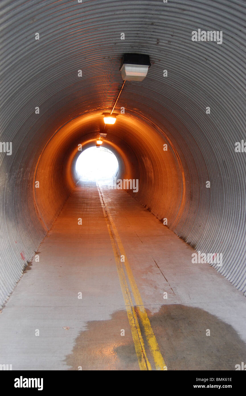 Tunnel underpass beneath city street Stock Photo Alamy