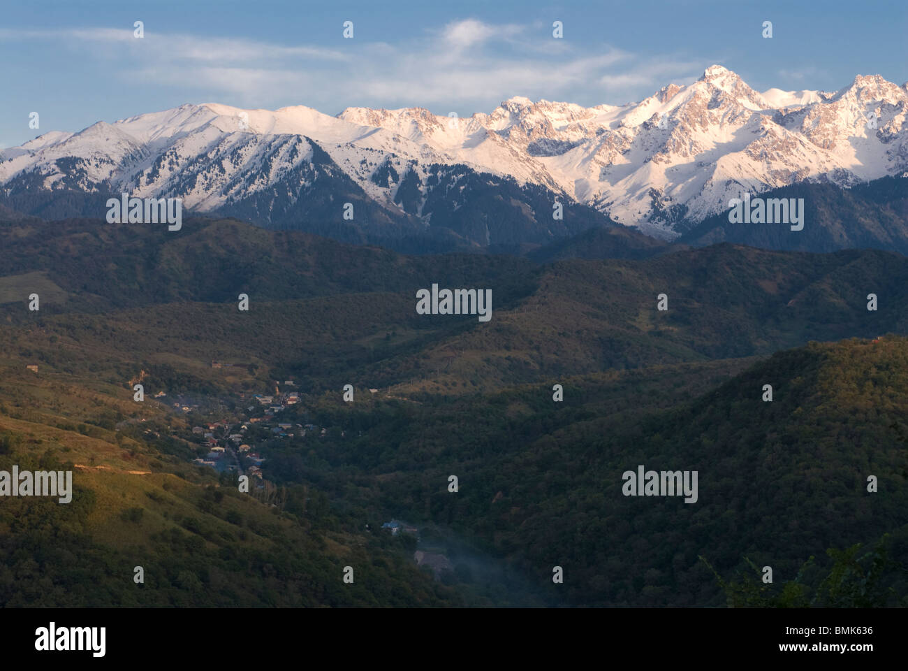 Wonderful view on Altau Range, Almaty, Kazakhstan Stock Photo