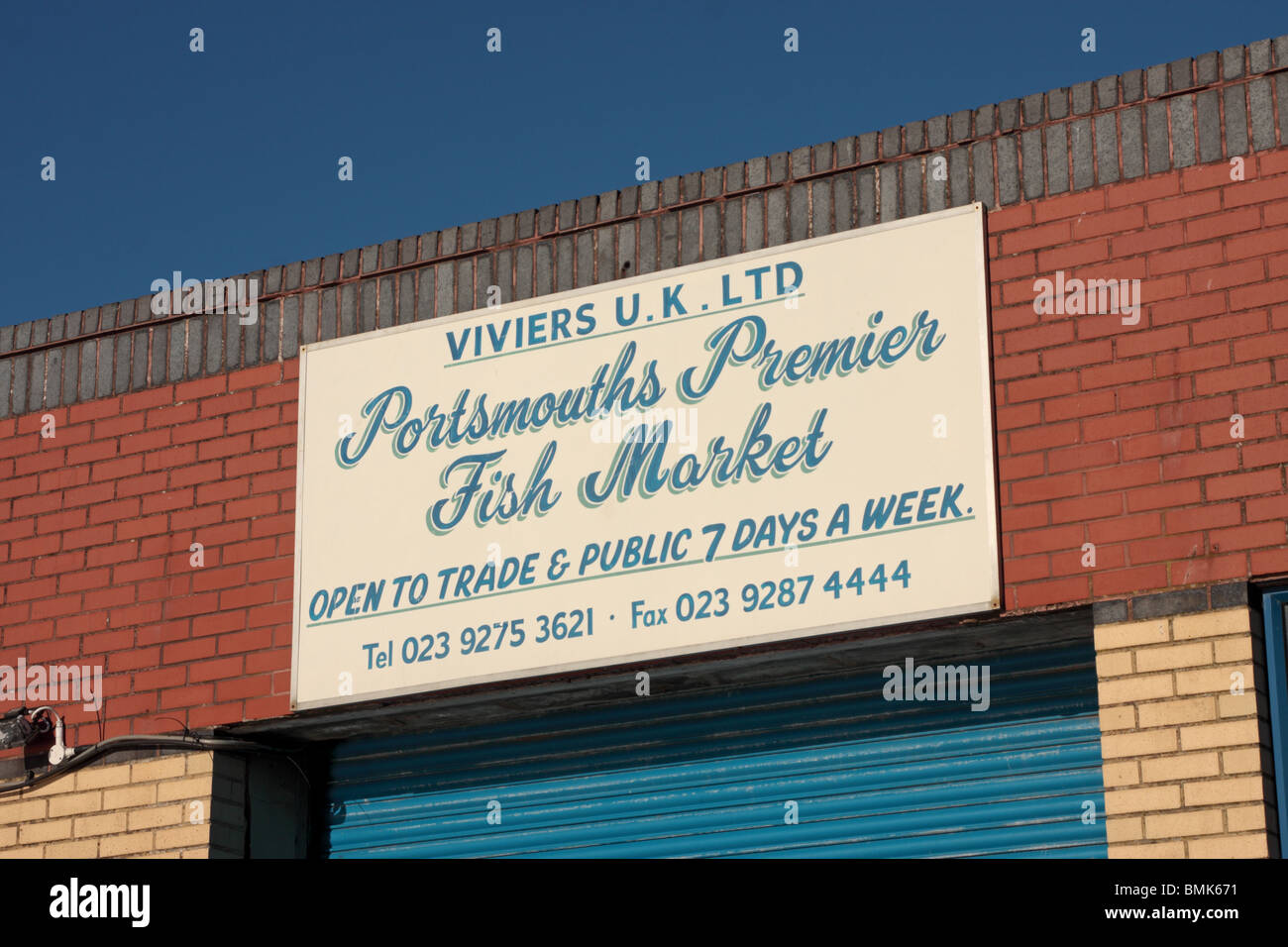 Fish Market Sign Portsmouth UK Stock Photo