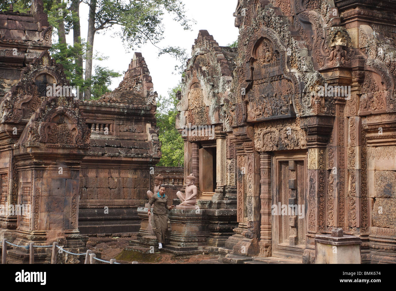 The inner sanctum at Banteay Srey, Angkor, Cambodia Stock Photo