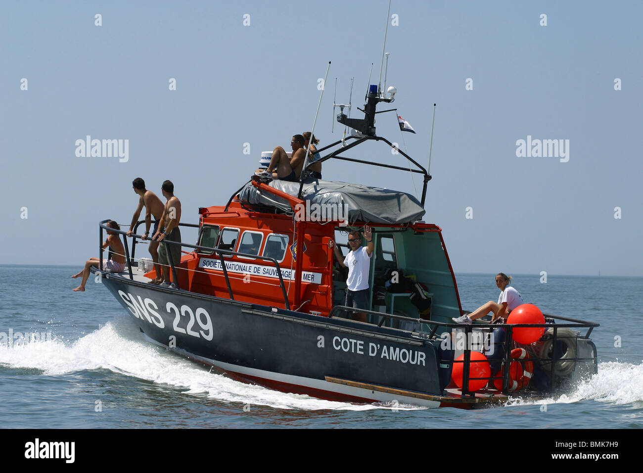 SNSM, French equivalent to RNLI in UK Stock Photo