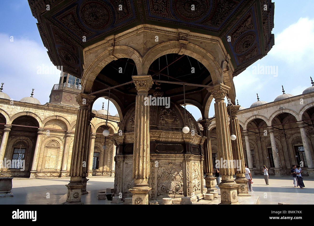 Octagonal ablution fountain in courtyard of Mohammed Ali Mosque in the ...