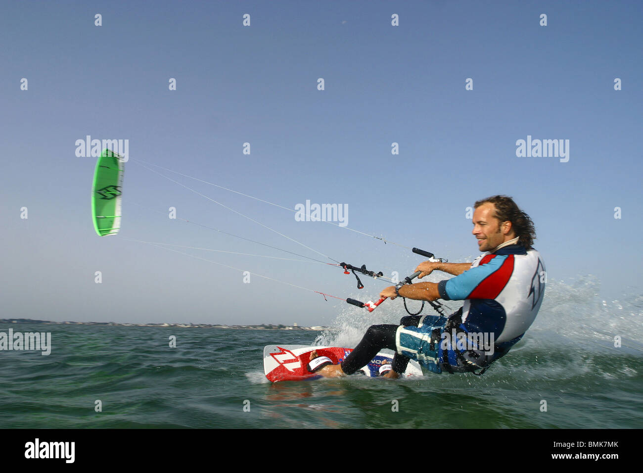 Kitesurfing (or kiteboarding Stock Photo Alamy