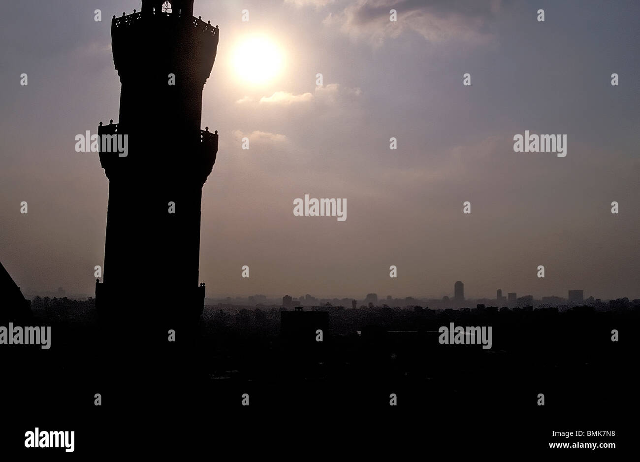Minaret of the Al-Rifa'i Mosque , Cairo, Al Qahirah, Egypt Stock Photo