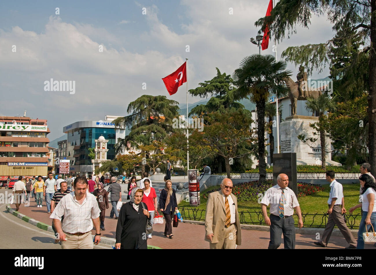 Bursa Turkey Ataturk Cad Cadessi town City Centre Anatolia Stock Photo