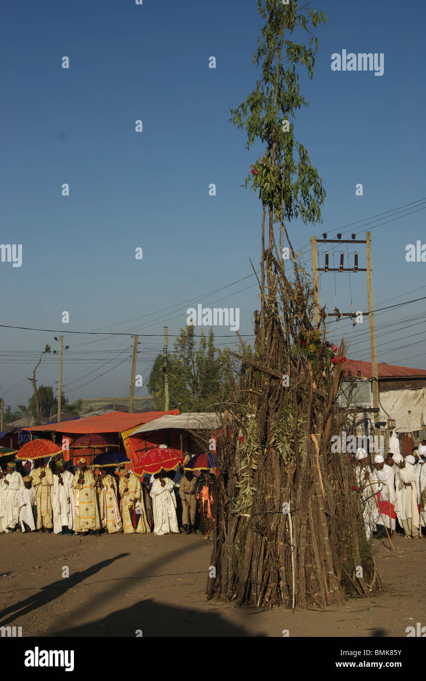 Ethiopia: Lalibela, Blue Nile River Basin, priests gather for Meskal ...