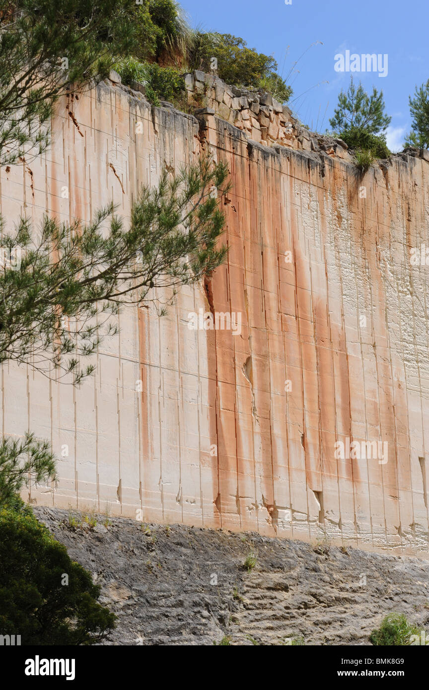 Abandoned old Santa Ponca stone quarry, Alaior, Menorca, Spain Stock Photo