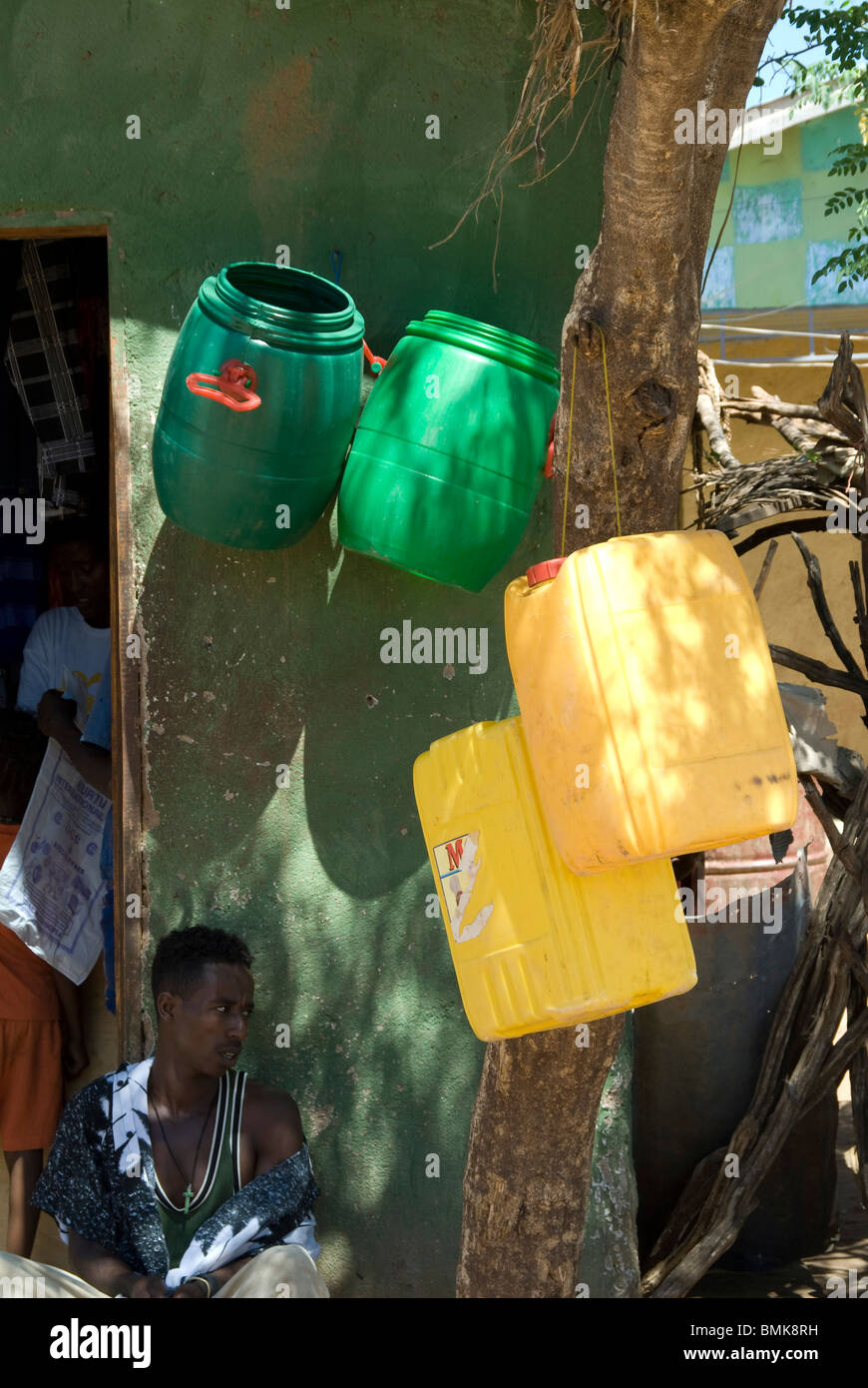Ethiopia Lower Omo River Basin Turmi Monday market plastic water