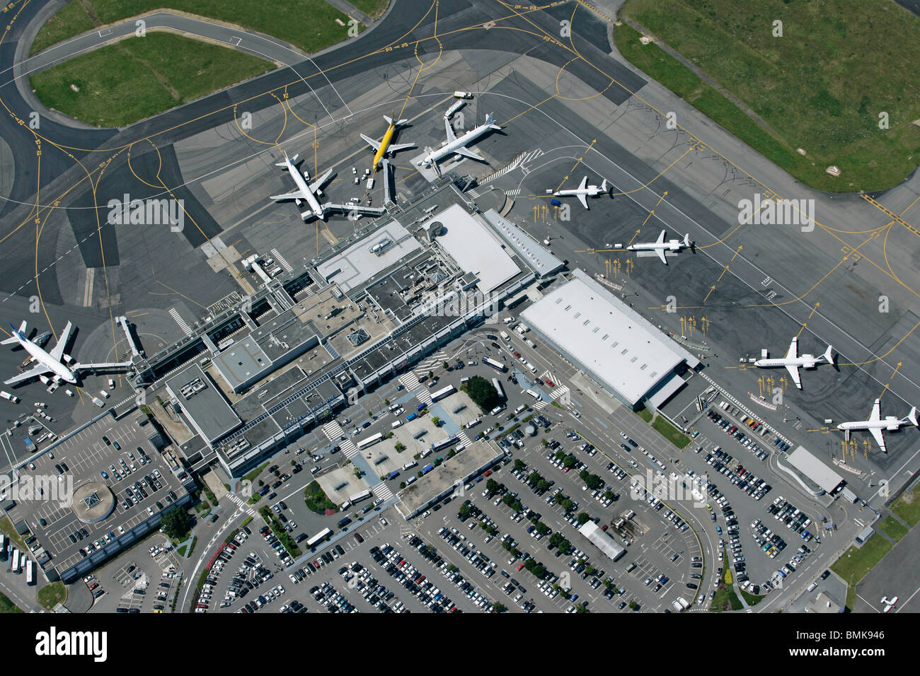 Nantes Atlantique Airport, aerial view Stock Photo Alamy