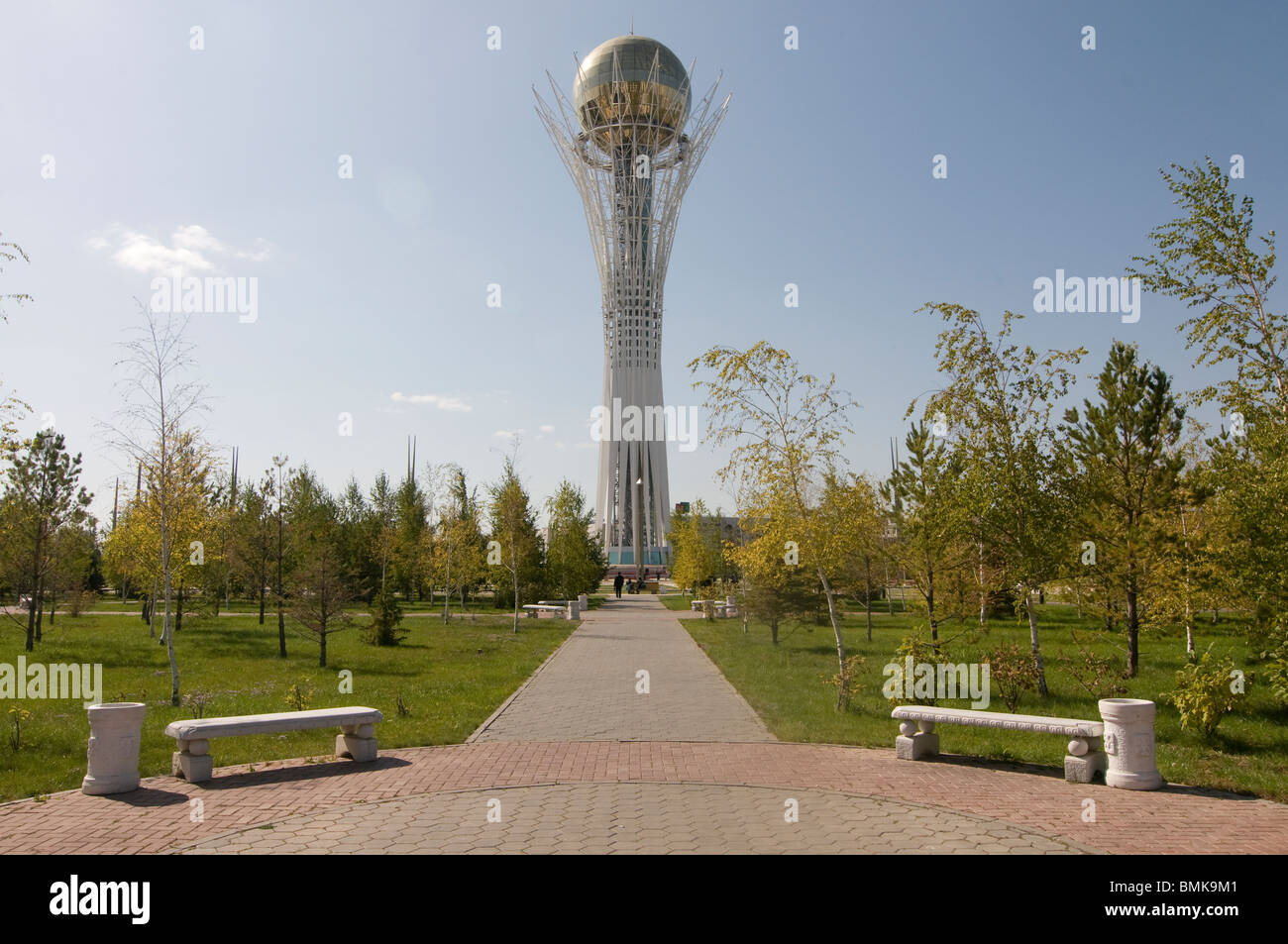 Bayterek Tower, landmark of Astana, Kazakhstan Stock Photo
