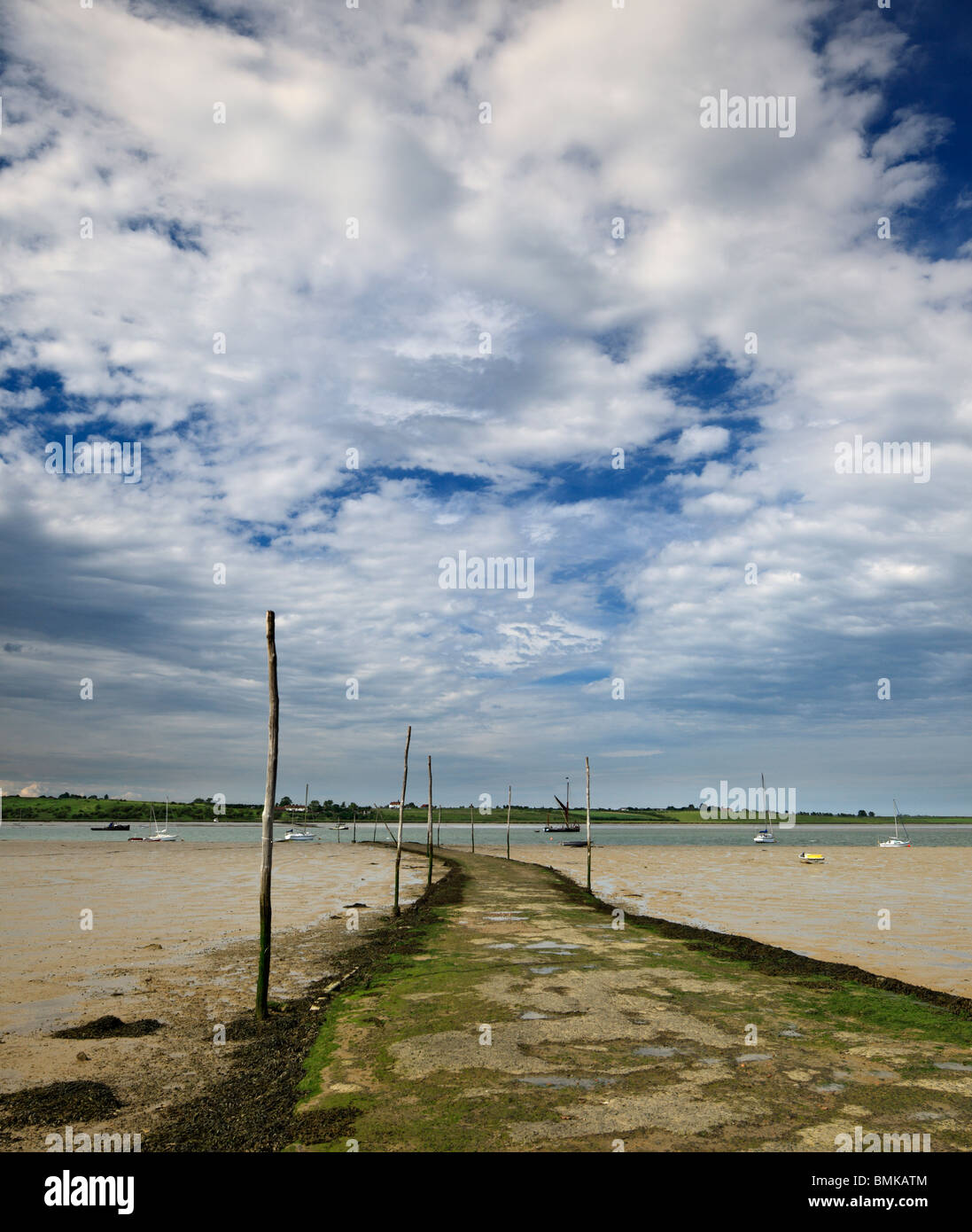 Harty Ferry, with the Isle of sheppey in the background. Stock Photo