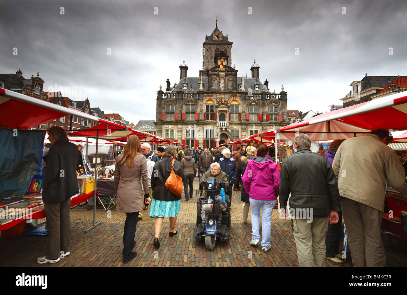 The Town Hall dating from 1620 in the Markt in Delft, Holland Stock Photo