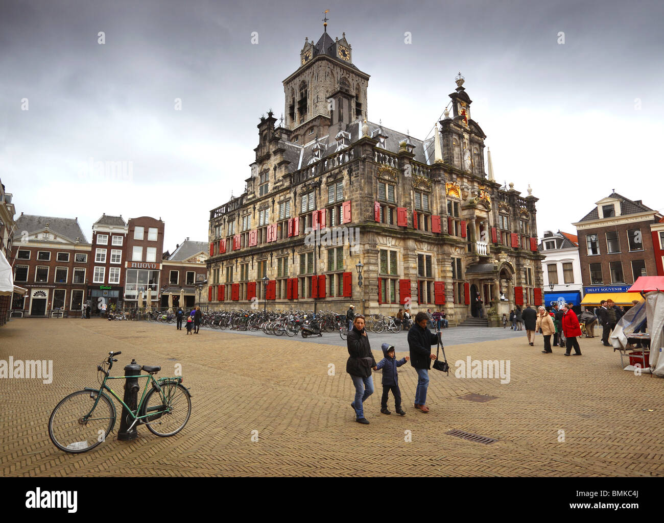The Town Hall dating from 1620 in the Markt in Delft, Holland Stock Photo