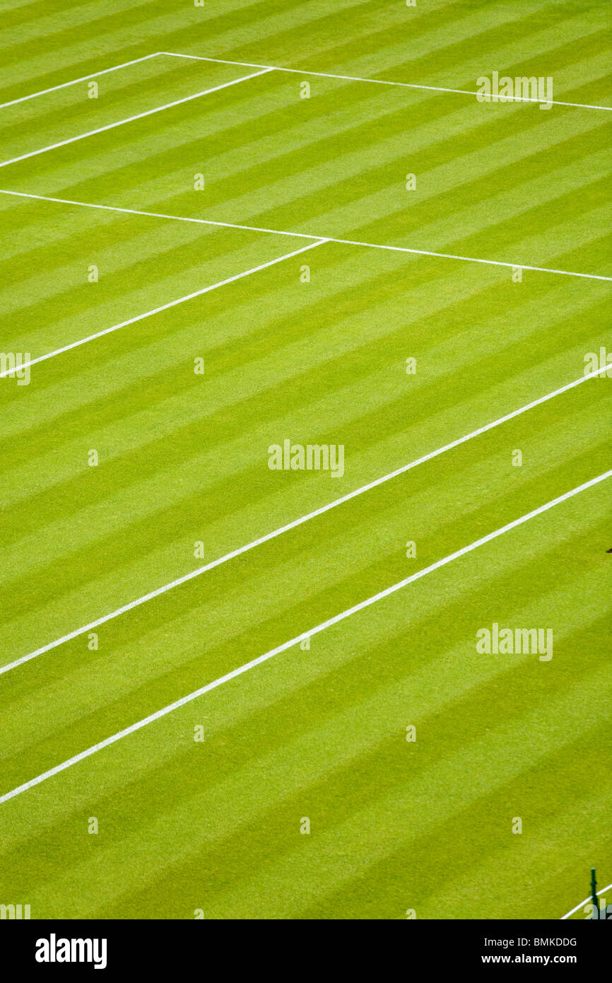 Lawn tennis Centre court at Wimbledon tennis Championship UK. Stock Photo
