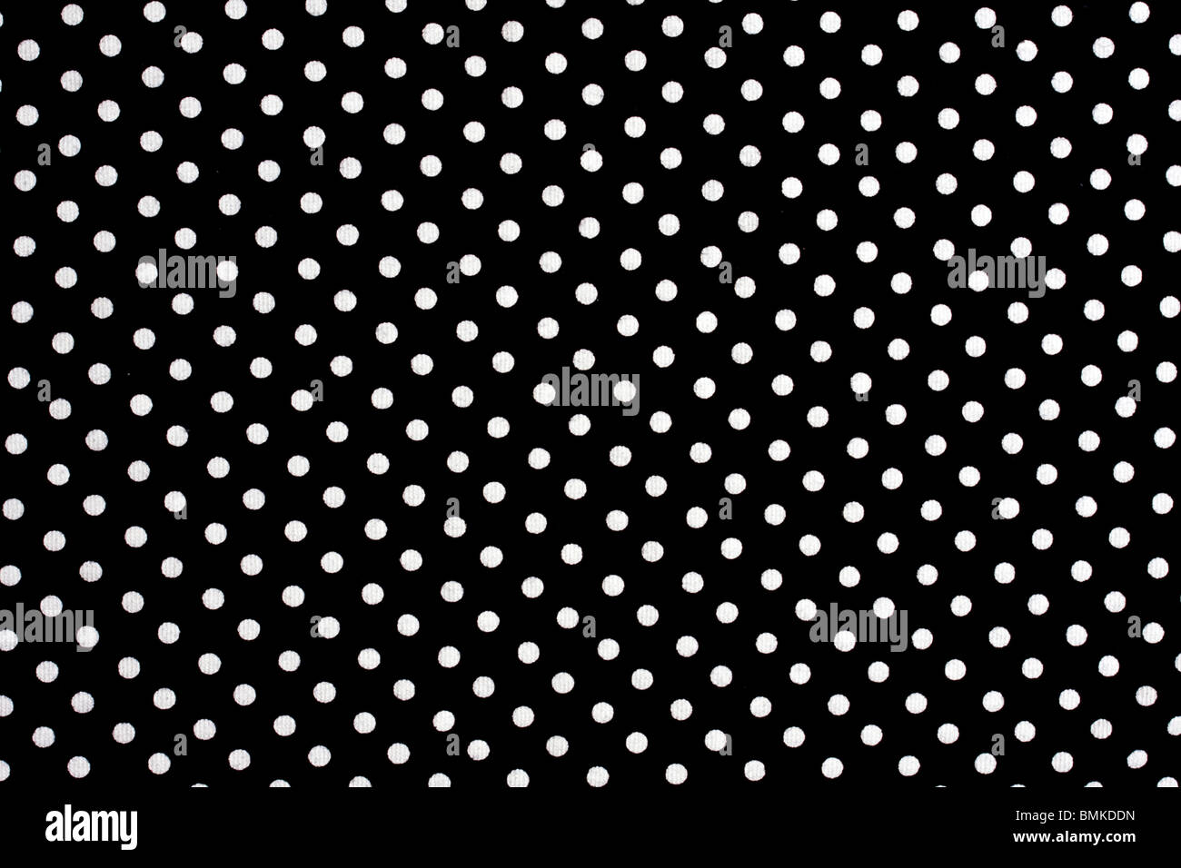 Black and white dots fabric background Stock Photo