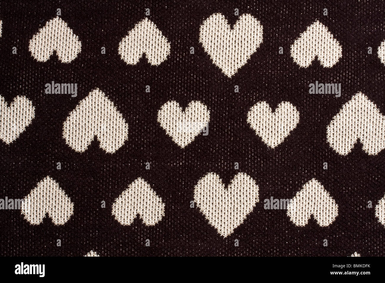 Texture of heart shaped fabric background Stock Photo