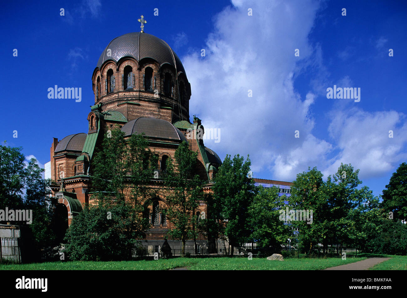 Estonia,Narva,Russian Orthodox Voskresenski Cathedral (1898 Stock Photo ...