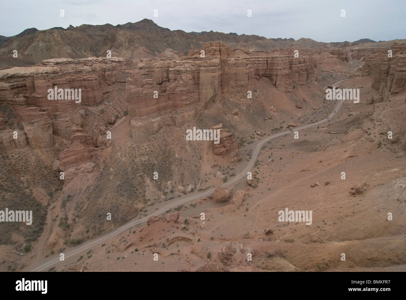 Stone landscape at Charyn Canyon, Kazakhstan Stock Photo