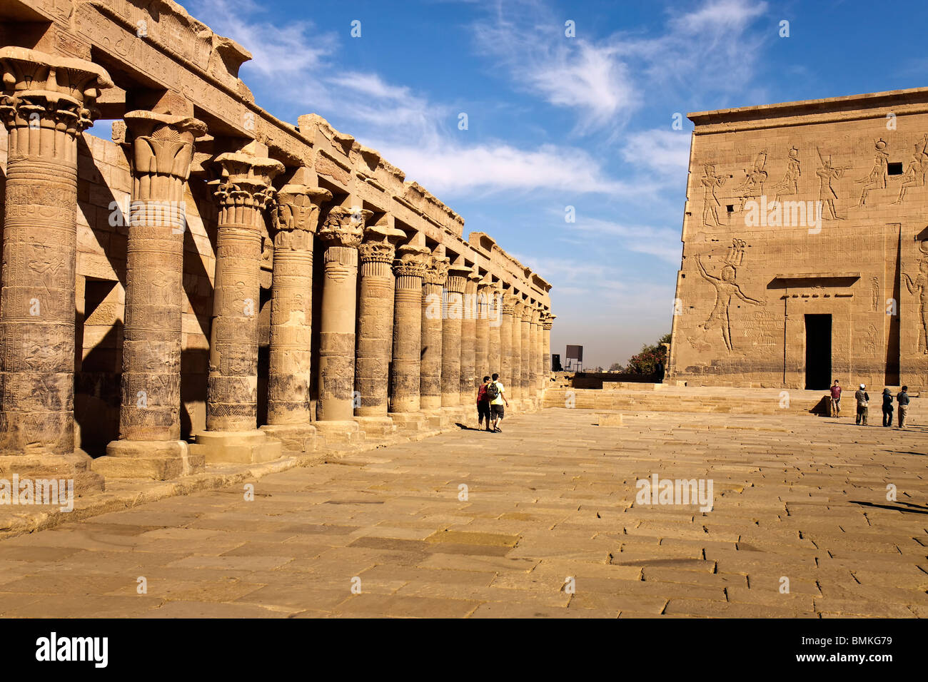 Egypt Philae Temple of Isis Stock Photo