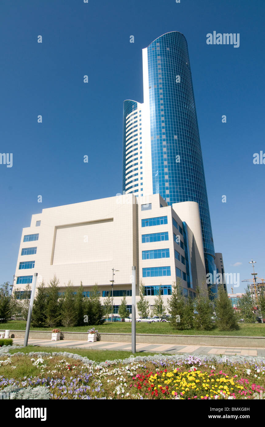 Modern office buildings near Bayterek Tower, Astana, Kazakhstan Stock Photo