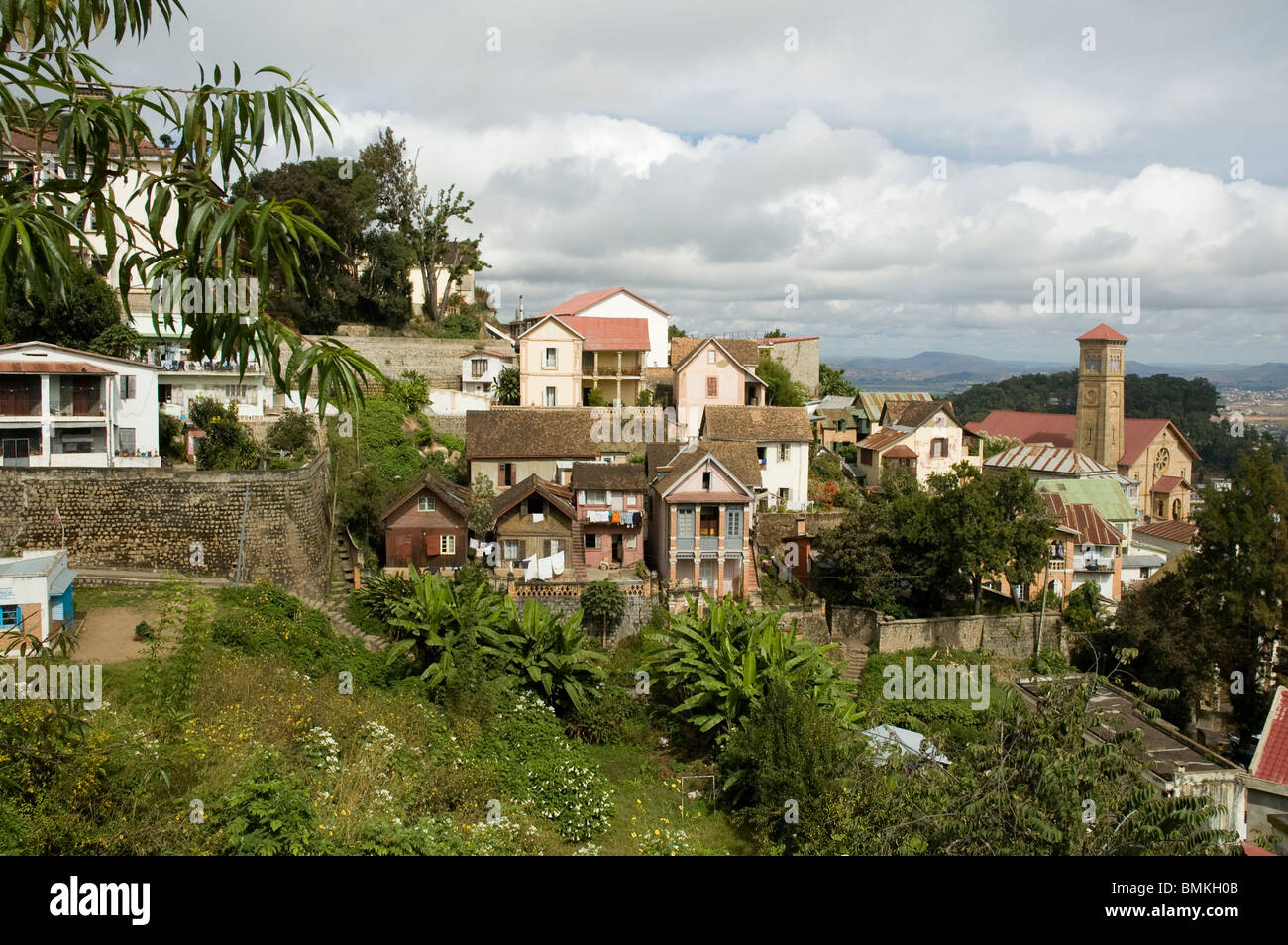 Madagascar, Antananarivo. Houses in HauteVille, Antananarivo Stock