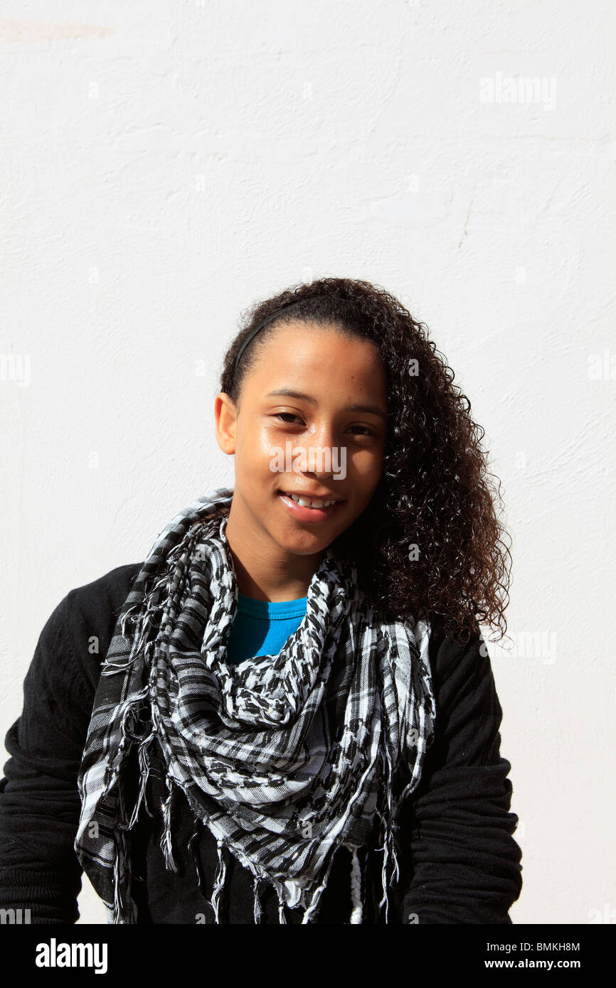 united kingdom young and fashionable mixed race girl Stock Photo Alamy
