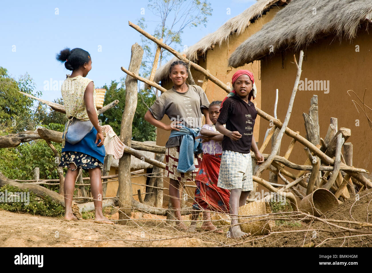 Madagascar, Ambalavao. Girls Stock Photo - Alamy