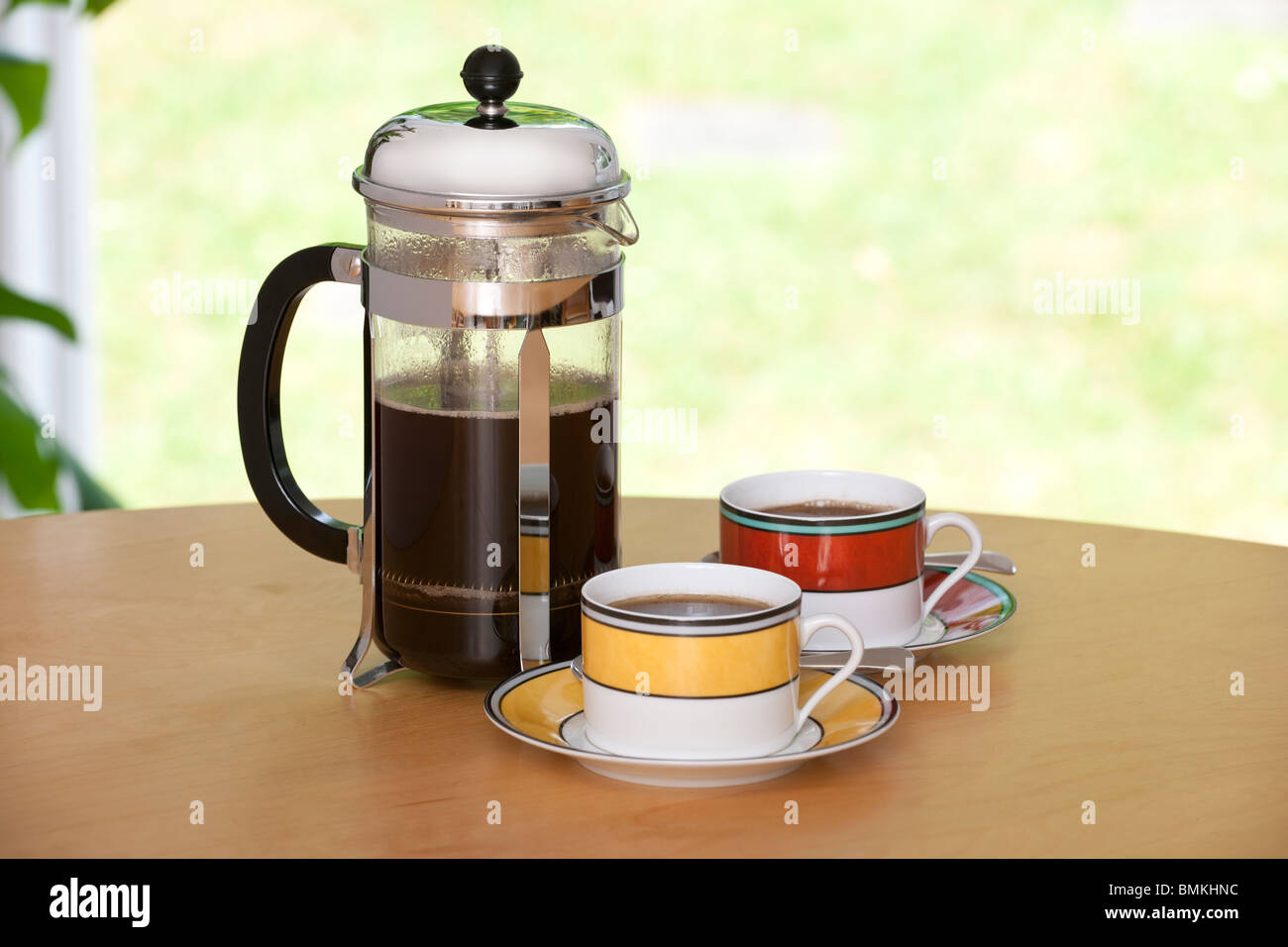 Coffee pot & Cups Stock Photo Alamy