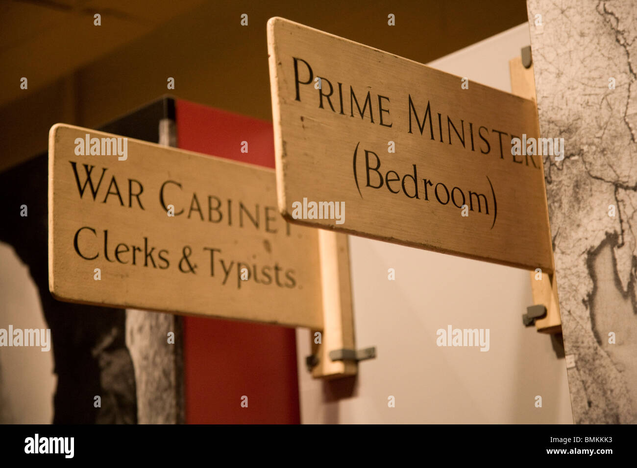 Signs, Churchill Cabinet War Rooms, London Stock Photo