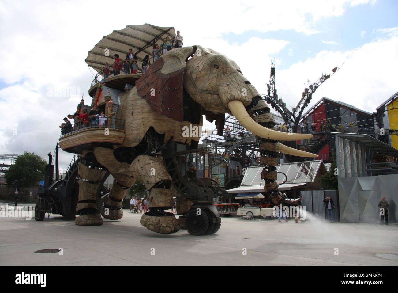 Mechanical Elephant,Island of Nantes, France Stock Photo
