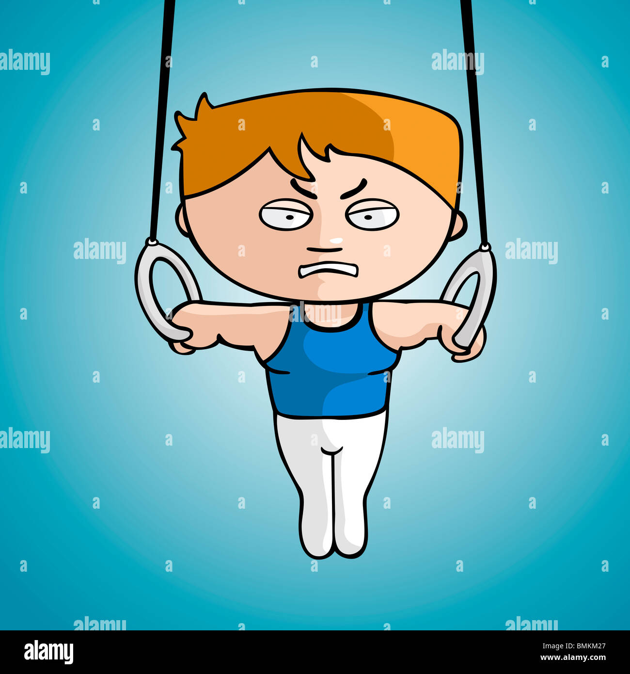 Gymnast draw in cartoon style stock photo alamy