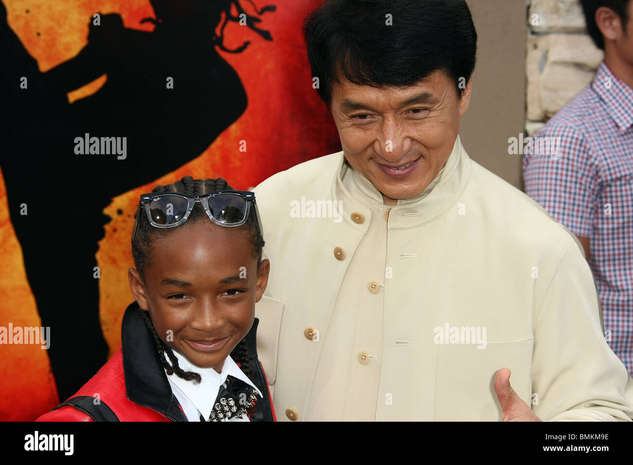 JACKIE CHAN JADEN SMITH THE KARATE KID FILM PREMIERE LOS ANGELES CA 07 June 2010 Stock Photo