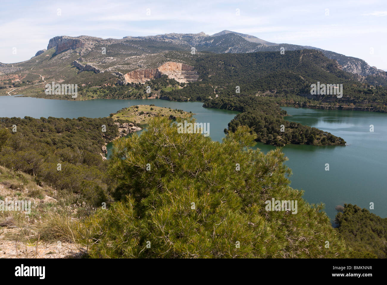 Embalse de Guadalteba, reservoir in Guadalhorce, Málaga Province, Andalusia, Spain. Stock Photo