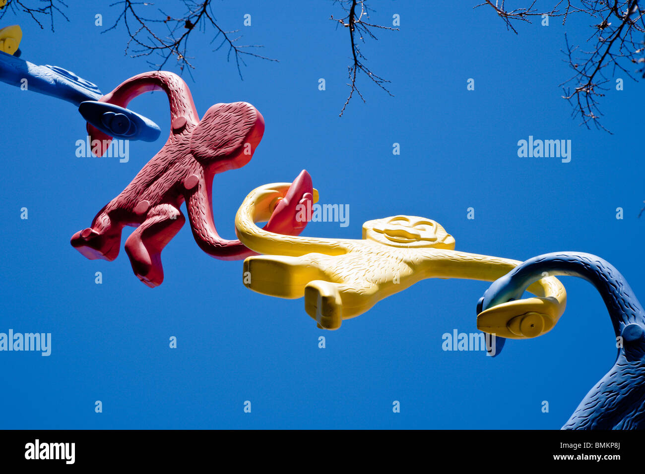 Barrel of Monkeys toys used as decoration on buildings in Pixar Place and Toy Story Mania at Disney's Hollywood Studios Stock Photo