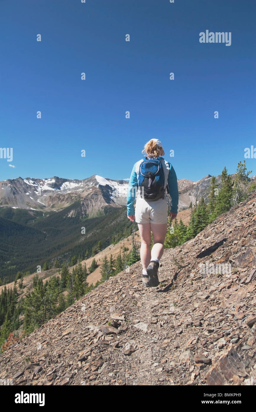 Mature woman walking mountain hi-res stock photography and images - Alamy