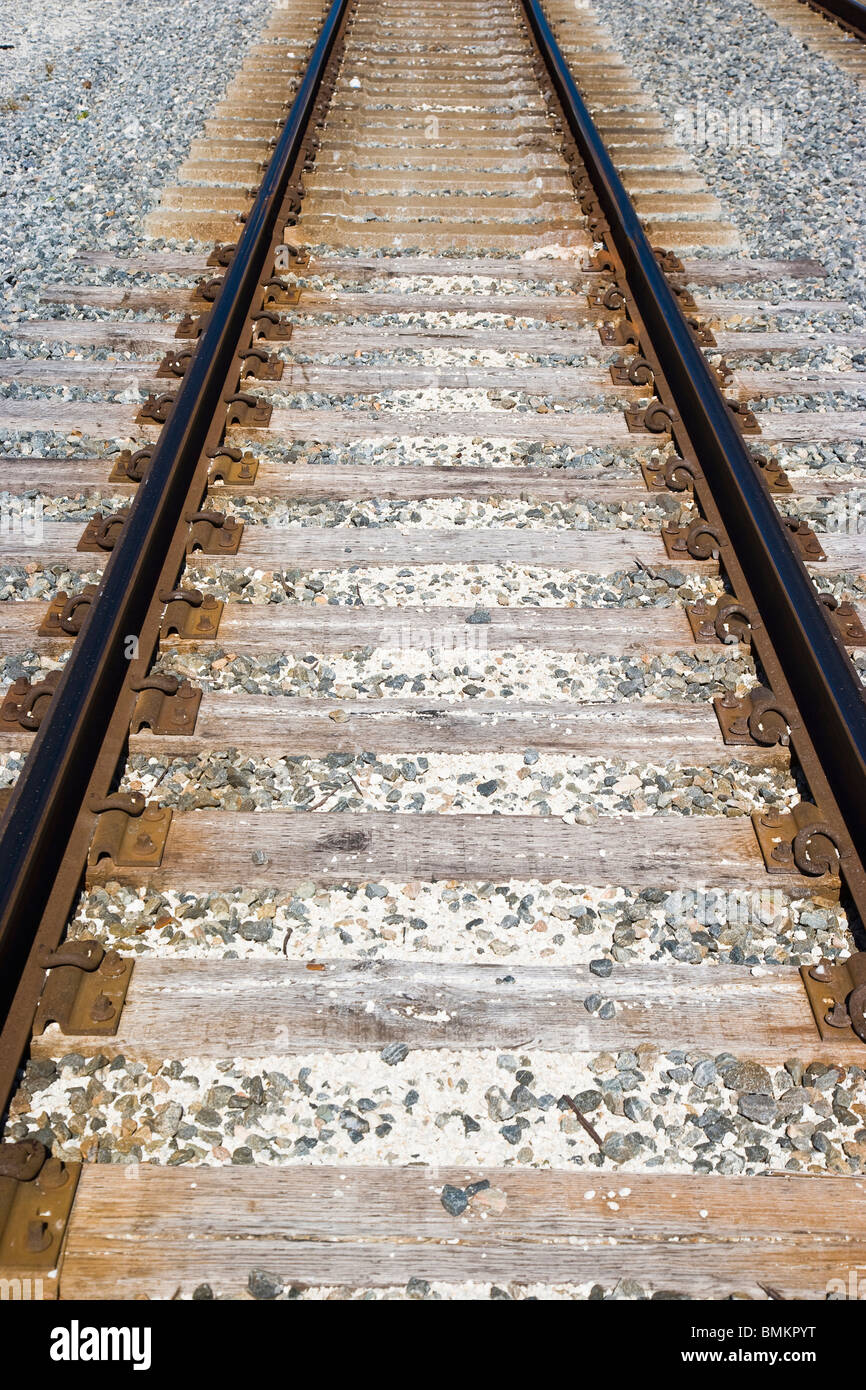 Railroad track, Ft. Lauderdale, Florida, USA Stock Photo