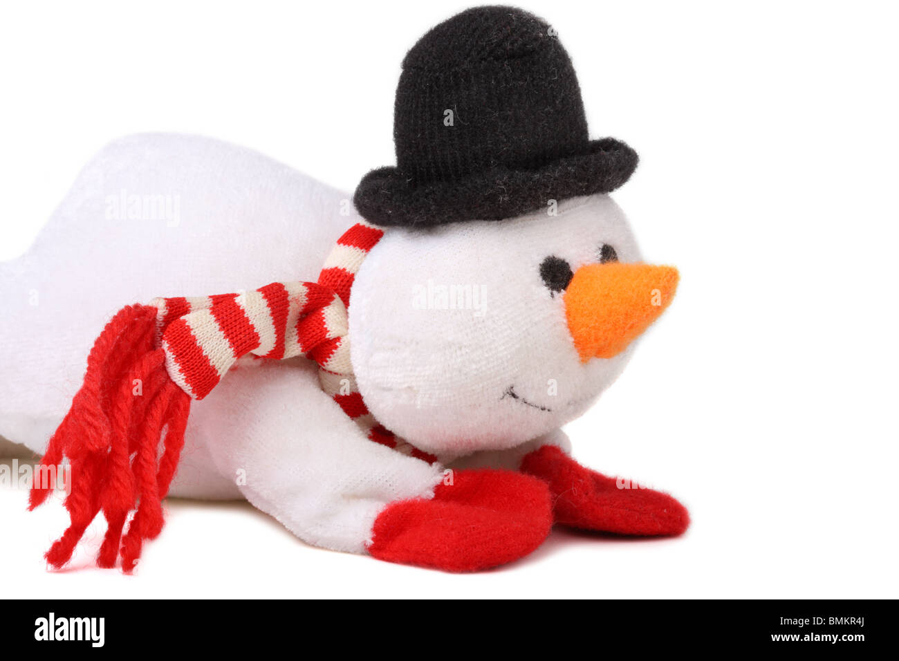Cute snowman isolated on white background Stock Photo - Alamy