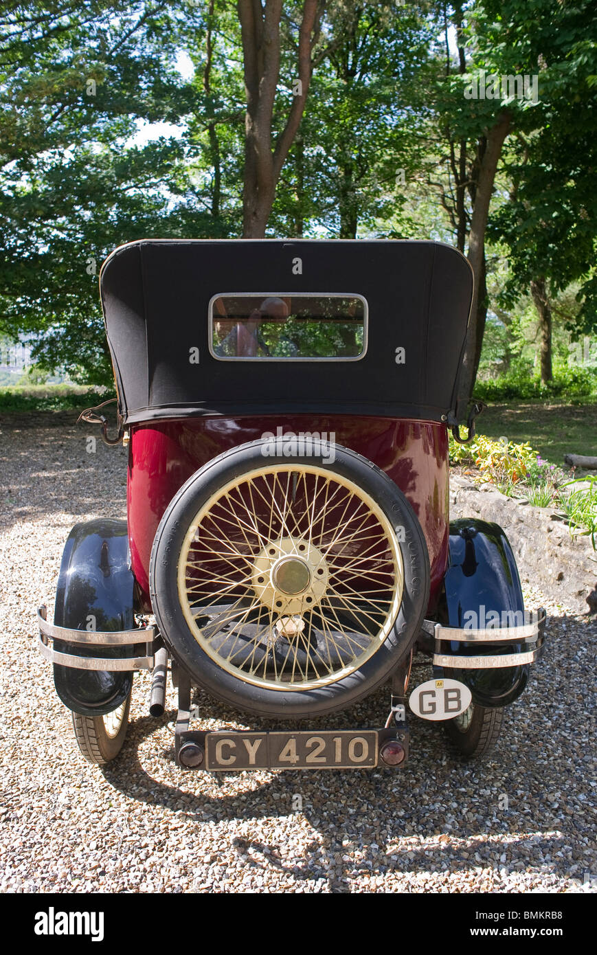 Rear of old 1920s Buick car with 875 x 105 tyres Stock Photo